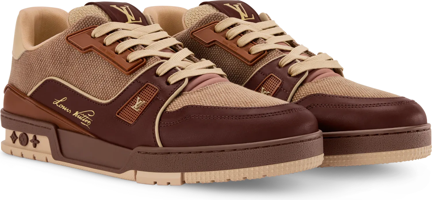 Louis Vuitton Lv Trainer Sneaker Brown Damier Calf Leather view 2